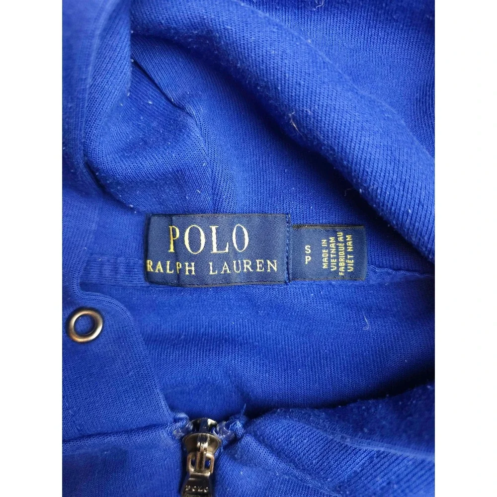 Polo Ralph Lauren Mens Royal Blue Full Zip Fleece Hoodie Sweatshirt SP